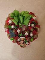 Red & Green Snowflake Wreath