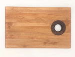 Large cutting board with inset handle