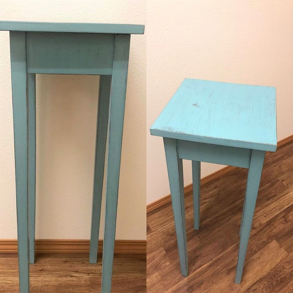 Blue End Table